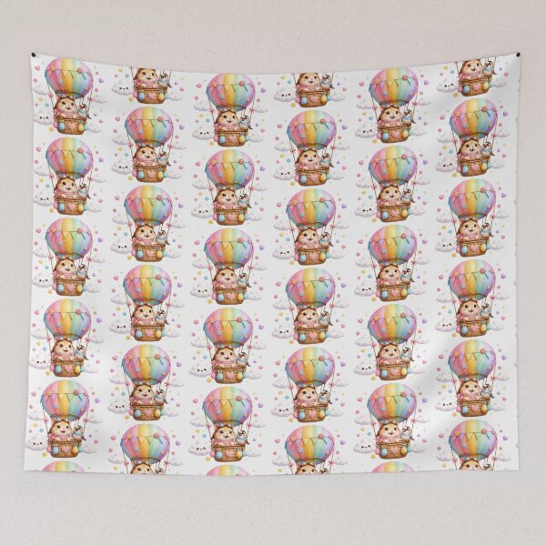 Item preview, Hot air balloon journey with hamster friends  designed and sold by QuirkNest Studio .