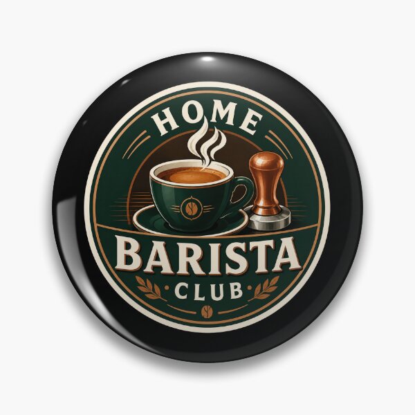 Artikelvorschau, Home Barista Club Kaffeeabzeichen entworfen und verkauft von Sketchlegacy.