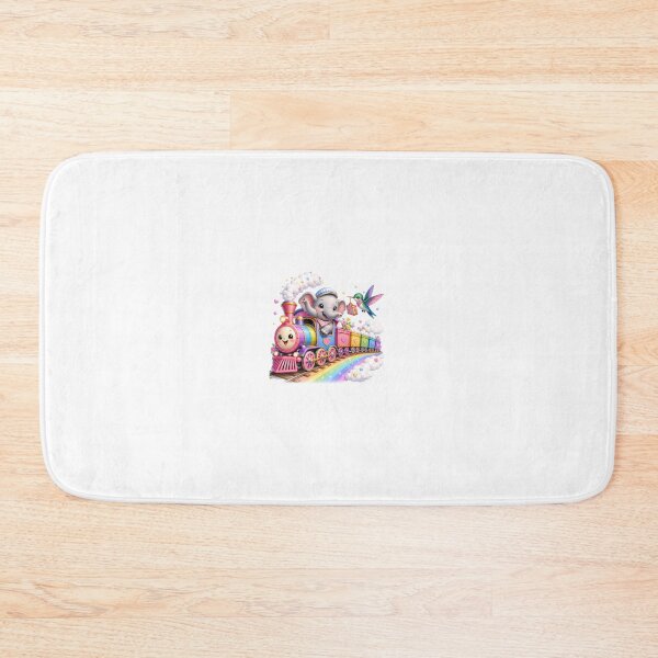 Item preview, Rainbow express with baby elephant  designed and sold by QuirkNest Studio .