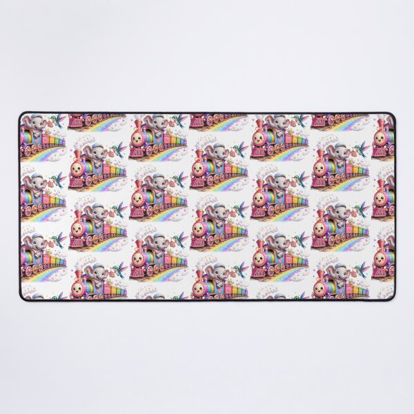 Item preview, Rainbow express with baby elephant designed and sold by QuirkNest Studio .