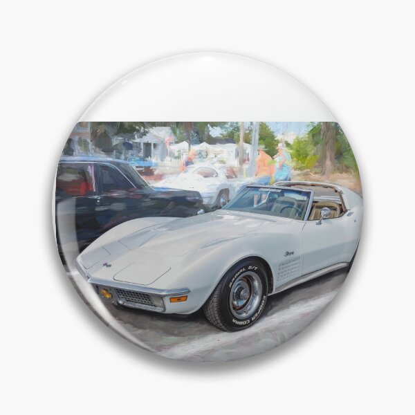 Item preview, 1971 Corvette Classic White Technical Blueprint Car Poster designed and sold by RichFrancoCars.