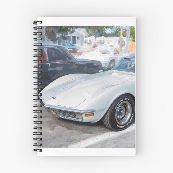 Item preview, 1971 Corvette Classic White Technical Blueprint Car Poster designed and sold by RichFrancoCars.