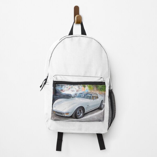 Item preview, 1971 Corvette Classic White Technical Blueprint Car Poster designed and sold by RichFrancoCars.