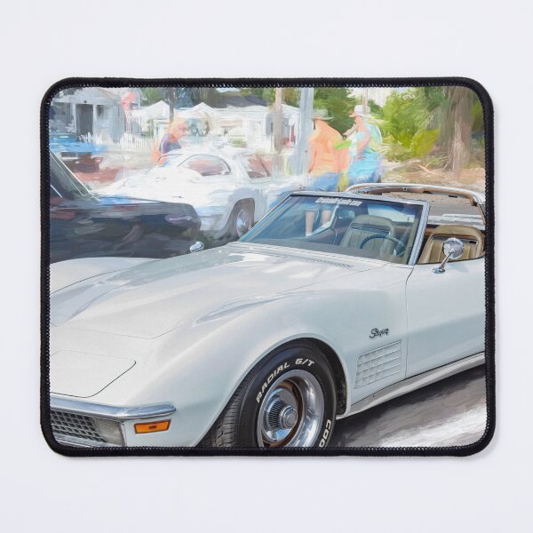 Item preview, 1971 Corvette Classic White Technical Blueprint Car Poster designed and sold by RichFrancoCars.