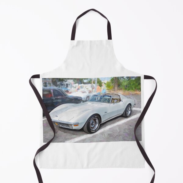 Item preview, 1971 Corvette Classic White Technical Blueprint Car Poster designed and sold by RichFrancoCars.