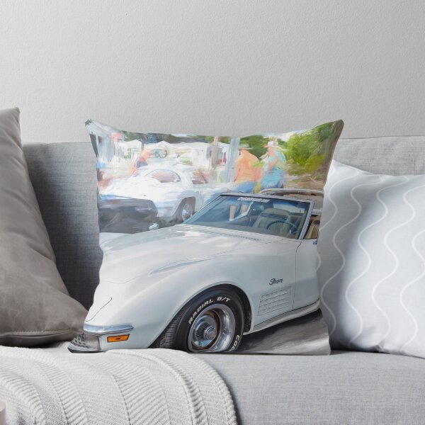 Item preview, 1971 Corvette Classic White Technical Blueprint Car Poster designed and sold by RichFrancoCars.