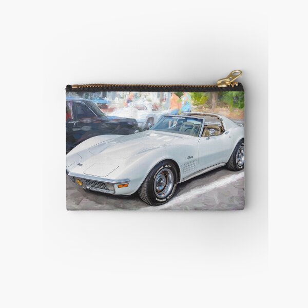 Item preview, 1971 Corvette Classic White Technical Blueprint Car Poster designed and sold by RichFrancoCars.