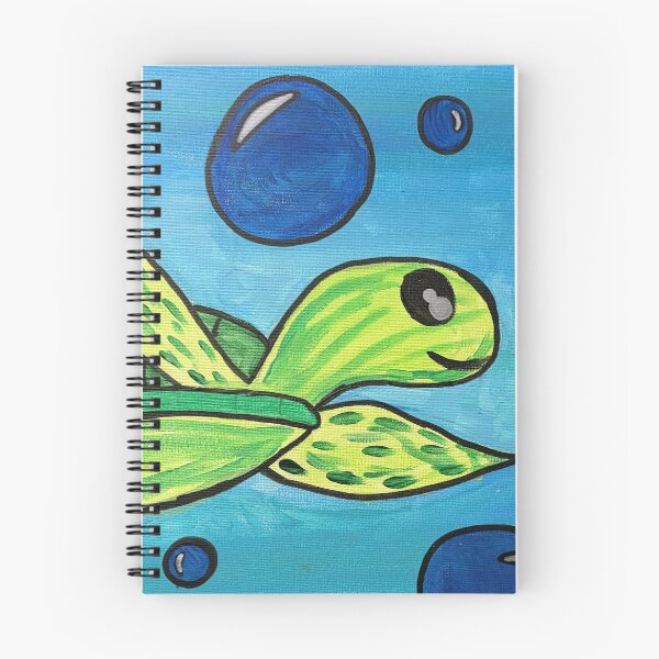 Item preview,  Swimming Sea Turtle Art - Light Blue Ocean Bubbles Design designed and sold by Faithstarmancil.