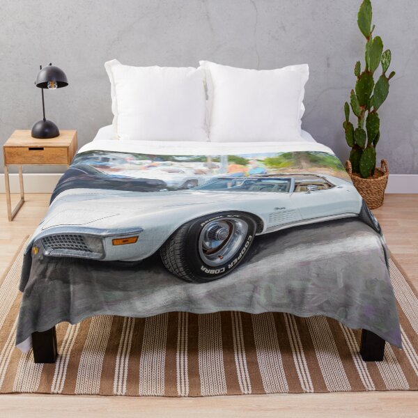 Item preview, 1971 Corvette Classic White Technical Blueprint Car Poster designed and sold by RichFrancoCars.