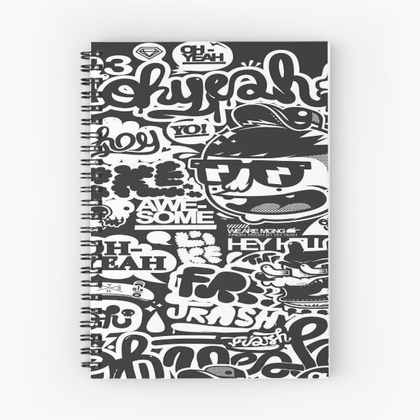 Item preview, Black and White Graffiti Street Art - Urban Typography Collage and Hip-Hop Style Doodles designed and sold by RAYBIL.