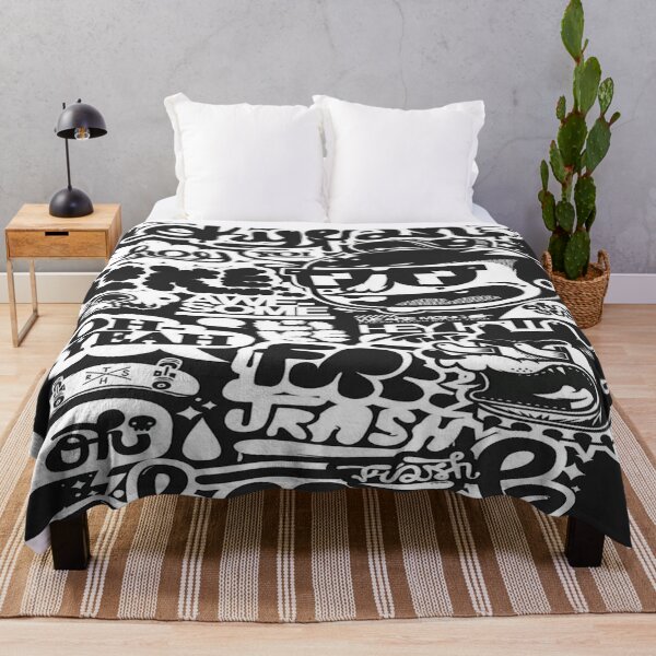 Item preview, Black and White Graffiti Street Art - Urban Typography Collage and Hip-Hop Style Doodles designed and sold by RAYBIL.