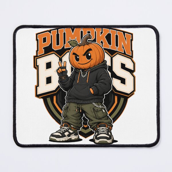 Item preview, Pumpkin Boss Street Monster Halloween Mascot Premium Vector designed and sold by wizooo411.