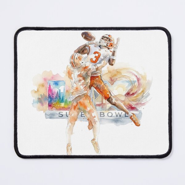 Item preview, Super Bowl Watercolor Art: Quarterback Catch Painting designed and sold by Turnersports.
