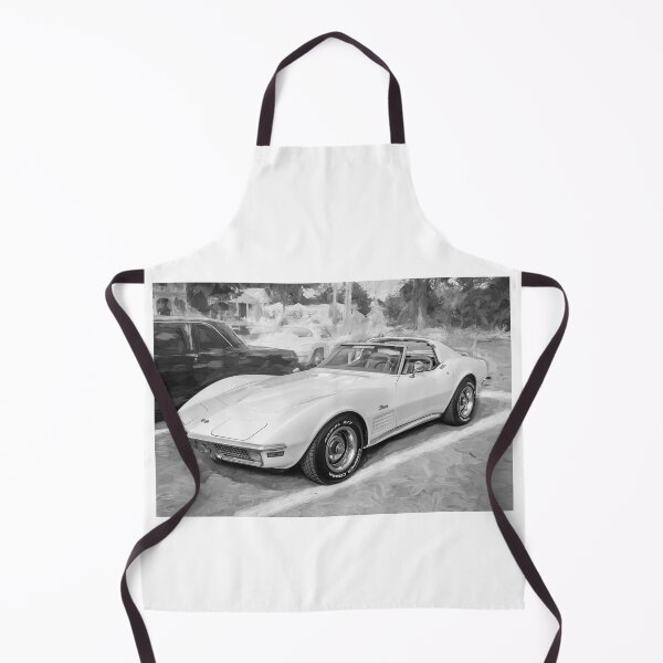 Item preview, 1971 Corvette Classic White Technical Blueprint Car Poster designed and sold by RichFrancoCars.
