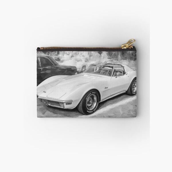 Item preview, 1971 Corvette Classic White Technical Blueprint Car Poster designed and sold by RichFrancoCars.