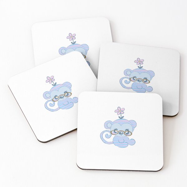 Item preview, pink and blue monkey! designed and sold by Zoë Witherspoon.