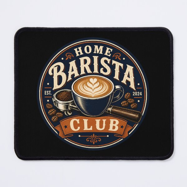 Item preview, Home Barista Club Vintage Coffee Badge designed and sold by Sketchlegacy.