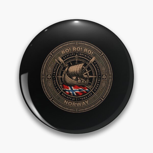 Item preview, Row Row Row Norway Norwegian Flag Longship for Nordic Heritage Fans designed and sold by Redgiant87x.