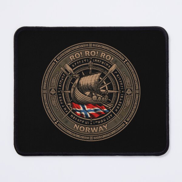 Item preview, Row Row Row Norway Norwegian Flag Longship for Nordic Heritage Fans designed and sold by Redgiant87x.