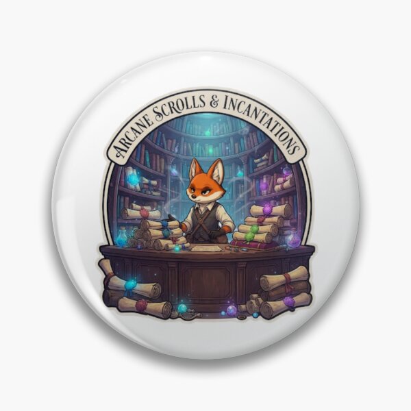 Item preview, Arcane Scrolls & Incantations | Enchanted Scroll Library | Fantasy Fox Wizard Shop | Magical Spell Archive Sticker designed and sold by MrDev.