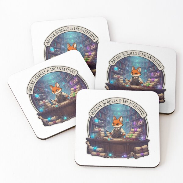 Item preview, Arcane Scrolls & Incantations | Enchanted Scroll Library | Fantasy Fox Wizard Shop | Magical Spell Archive Sticker designed and sold by MrDev.