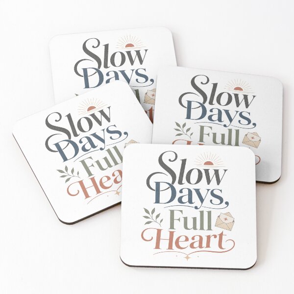 Item preview, Slow Days, Full Heart - Offline Living Quote designed and sold by GoverArt.