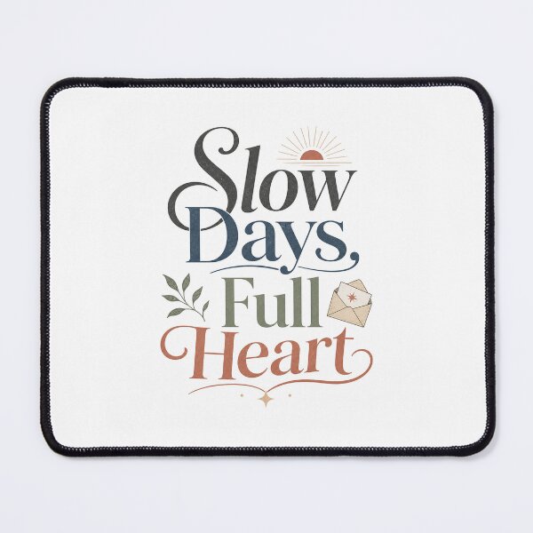 Item preview, Slow Days, Full Heart - Offline Living Quote designed and sold by GoverArt.