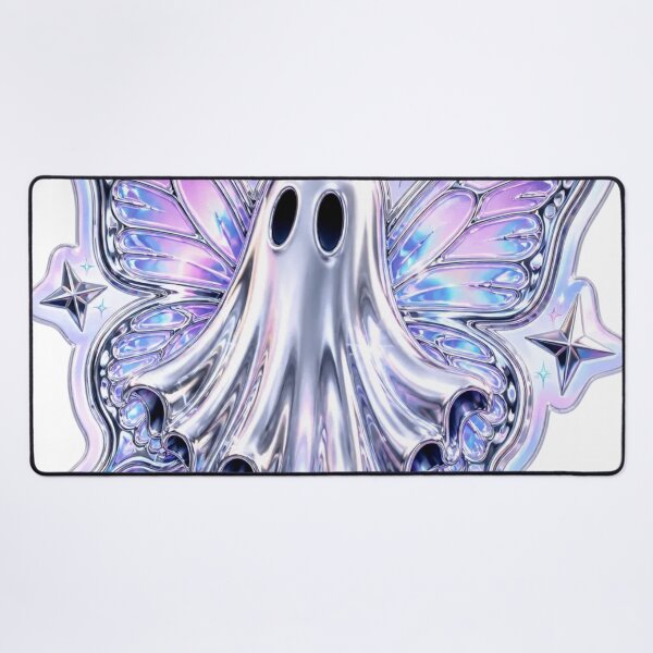 Item preview, Y2K Ghost Butterfly Chrome Retro Halloween designed and sold by StickyGuys.