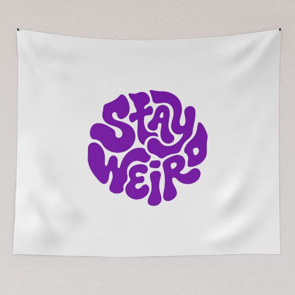 Item preview, Stay Weird Retro Groovy Typography designed and sold by RedHDesign.