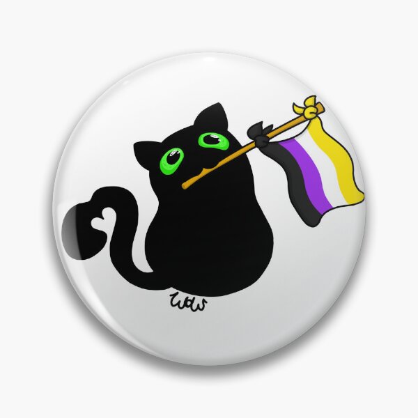 Item preview, Pride Flag Kitty - Non-Binary designed and sold by WorksOfWhimsies.
