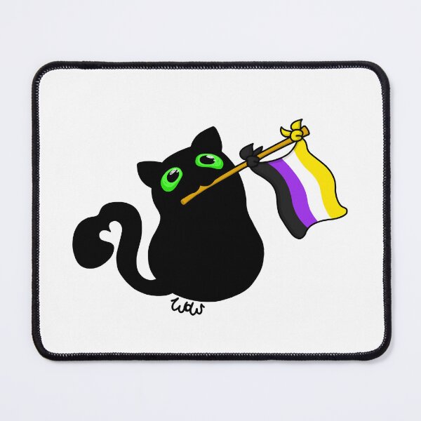 Item preview, Pride Flag Kitty - Non-Binary designed and sold by WorksOfWhimsies.