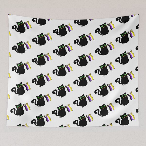 Item preview, Pride Flag Kitty - Non-Binary designed and sold by WorksOfWhimsies.