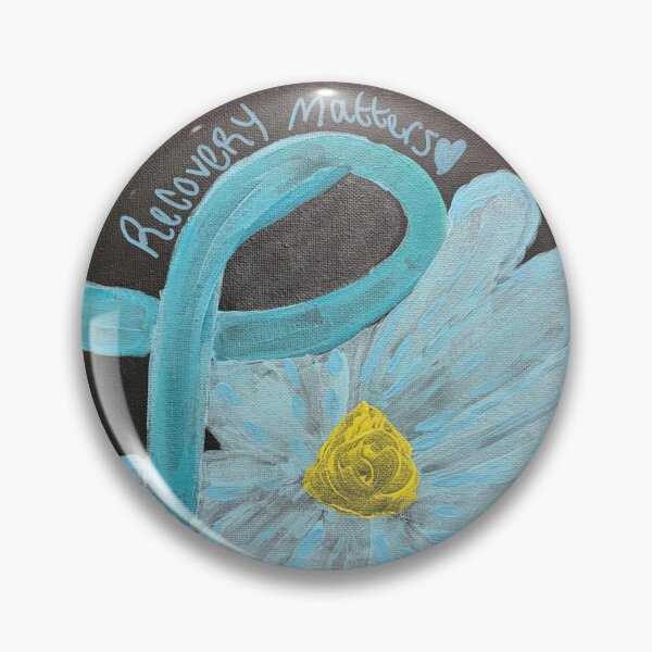Item preview, Recovery Matters Addiction Awareness - Light Blue Ribbon Flower designed and sold by Faithstarmancil.