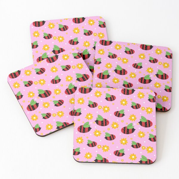 Item preview, Strawberry Bees and Flowers Cute Fruit Pattern designed and sold by CI Creative Design LLC.