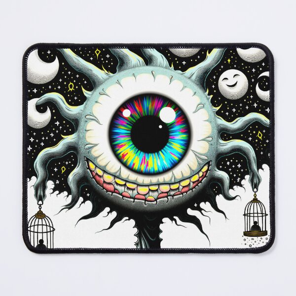Item preview, Creepy Cute One Eyed Creature – Spooky Cute Art with Weird Smile Character designed and sold by QQQueen.