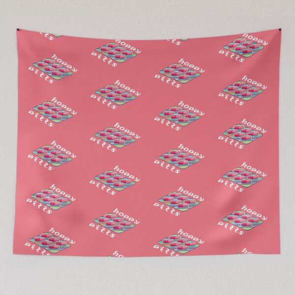 Item preview, Happy Pills (on Peachy Pink) designed and sold by PawsitiveMum3.