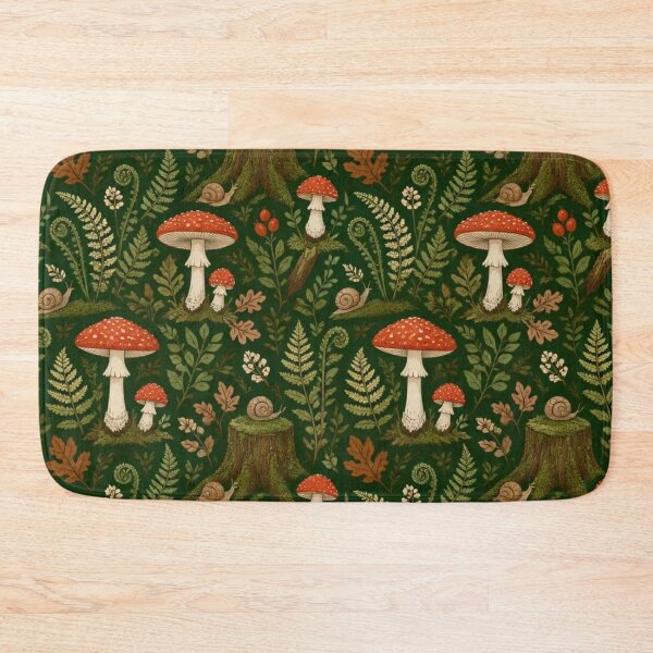 Item preview, Mushroom Cottage Autumn Foraging Cottagecore Pattern designed and sold by StickyGuys.
