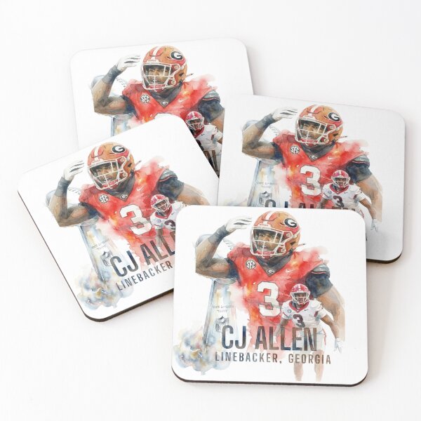 Item preview, Georgia Football #3 CJ Allen Linebacker Fan Art designed and sold by cucuzeus.