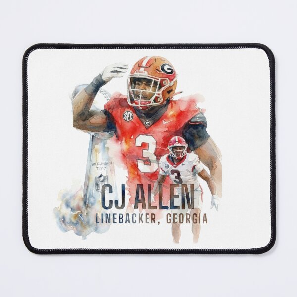 Item preview, Georgia Football #3 CJ Allen Linebacker Fan Art designed and sold by cucuzeus.