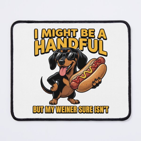 Item preview, Cheeky Wiener Dog Hot Dog Pun designed and sold by TshirtsOnline-.