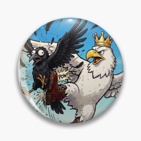 Item preview, The White Eagle Defeats the Crow - Funny Polish Meme Art designed and sold by The store under the battleship :).