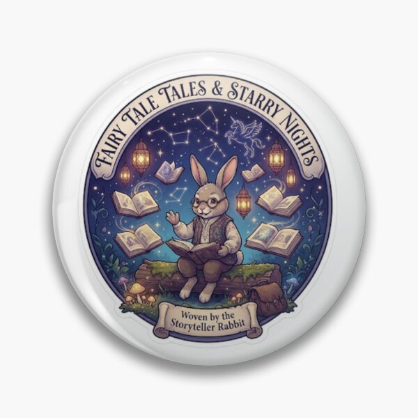 Item preview, Fairy Tale Tales & Starry Nights | Storyteller Rabbit | Enchanted Bedtime Stories | Whimsical Fantasy Library Sticker designed and sold by MrDev.