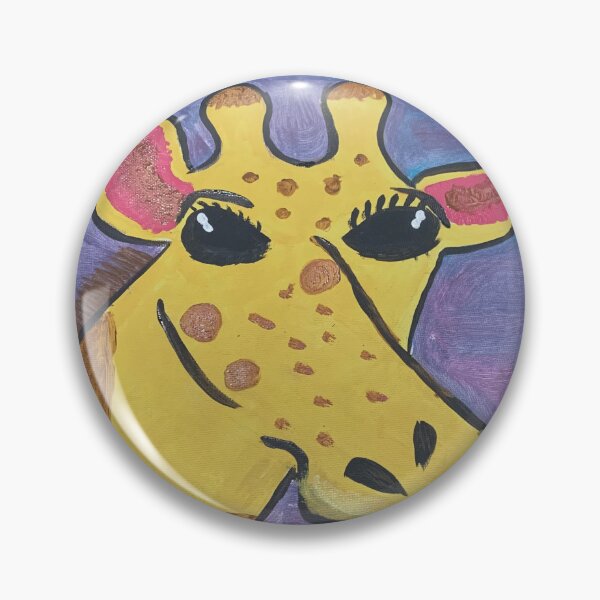 Item preview, Minimalist Giraffe Portrait on Textured Purple Painting designed and sold by Faithstarmancil.
