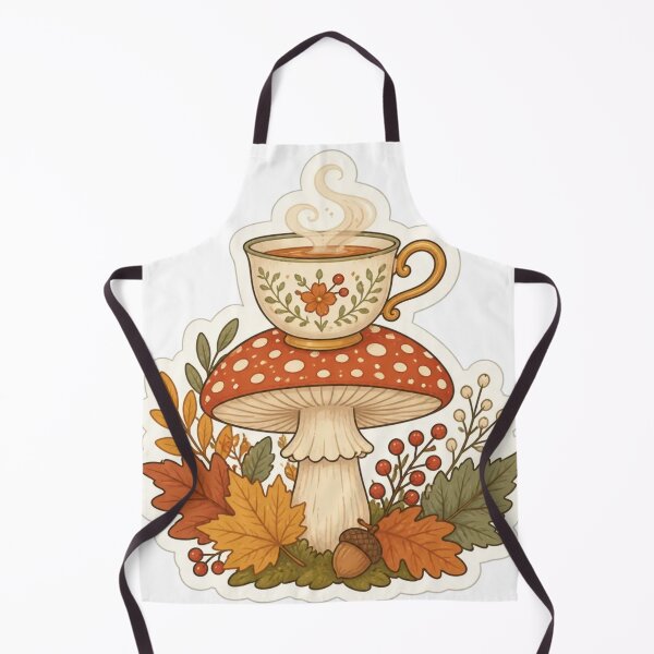 Item preview, Cozy Autumn Tea Toadstool Cottagecore Autumn Art designed and sold by StickyGuys.