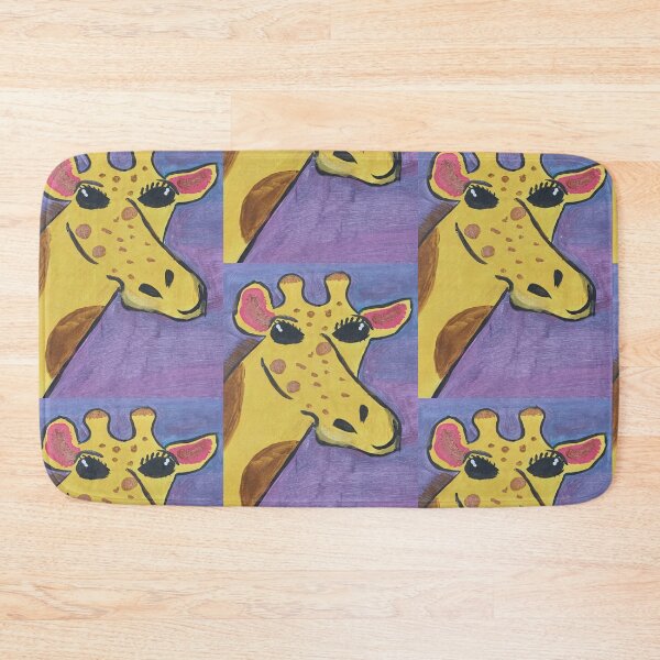 Item preview, Minimalist Giraffe Portrait on Textured Purple Painting designed and sold by Faithstarmancil.