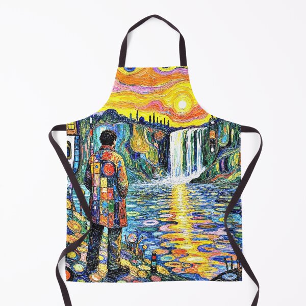 Item preview, Man gazes at waterfall designed and sold by George Hutton Hunter.
