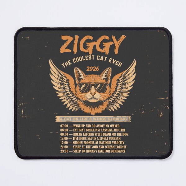 Item preview, Ziggy Coolest Cat Ever 2026 Winged Concert Poster designed and sold by AbderraimArt.