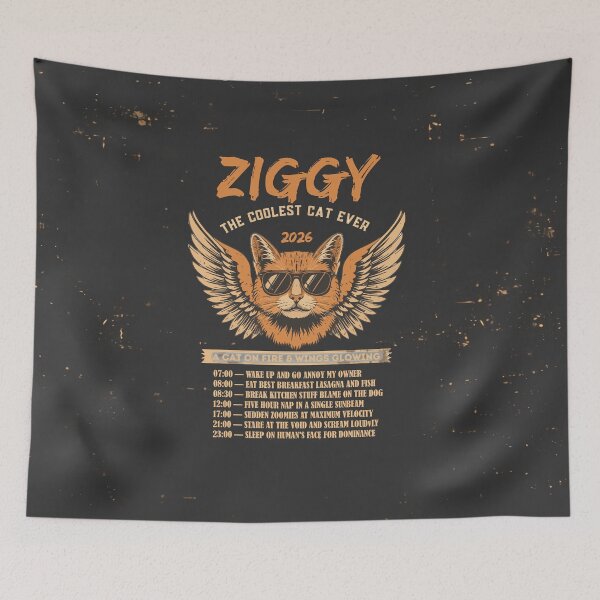 Item preview, Ziggy Coolest Cat Ever 2026 Winged Concert Poster designed and sold by AbderraimArt.