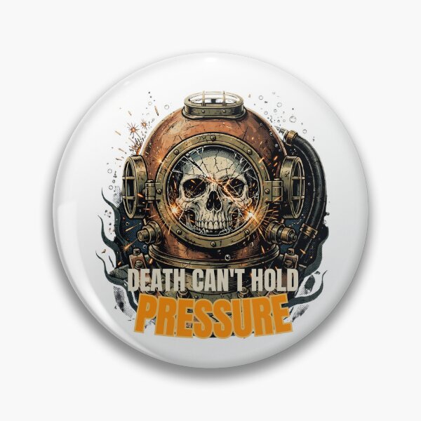 Item preview, Death Can't Hold Pressure | Commercial Diver Skull | Underwater Welder designed and sold by Neurospicy Trolls.