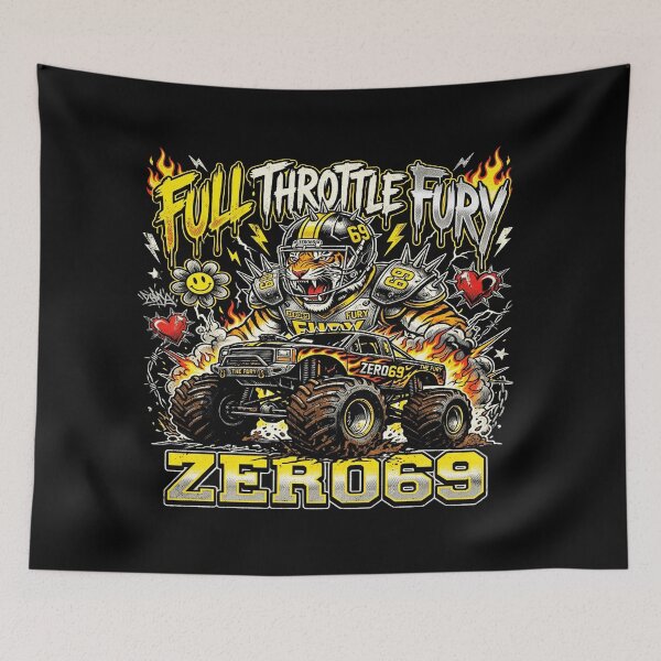 Item preview, Full Throttle Fury Tiger Monster Truck Unique designed and sold by zero69nodaysoff.